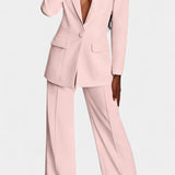 DOLORES | Traje de Blazer Personalizado con Pantalones de Pierna Ancha