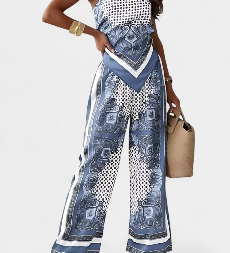 MERCHE | Conjunto de Paisley con Tiras