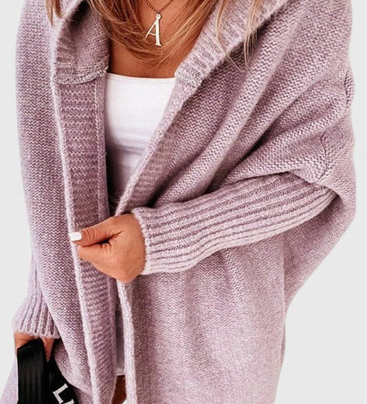 LOVISA | Cárdigan de Punto con Capucha Oversized