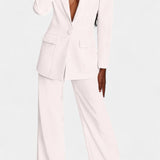 DOLORES | Traje de Blazer Personalizado con Pantalones de Pierna Ancha