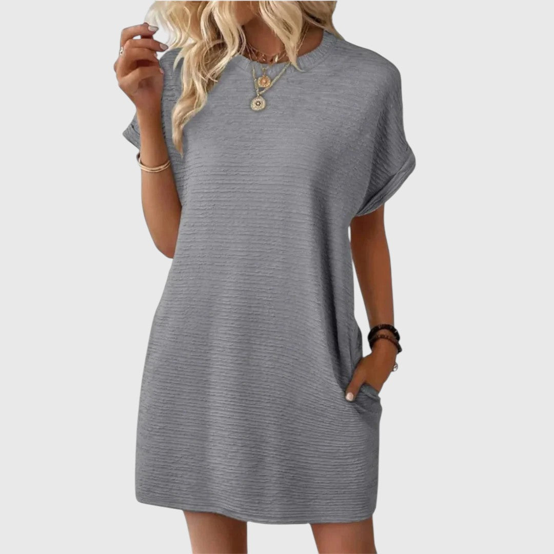 PAULINE™ | Vestido de Verano Minimalista de Cuello Redondo Casual