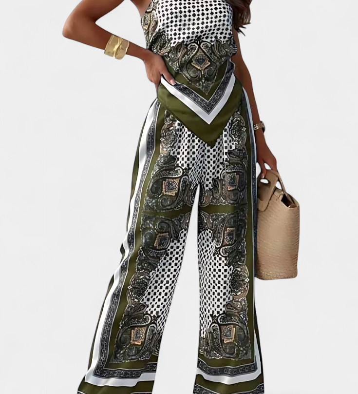 MERCHE | Conjunto de Paisley con Tiras