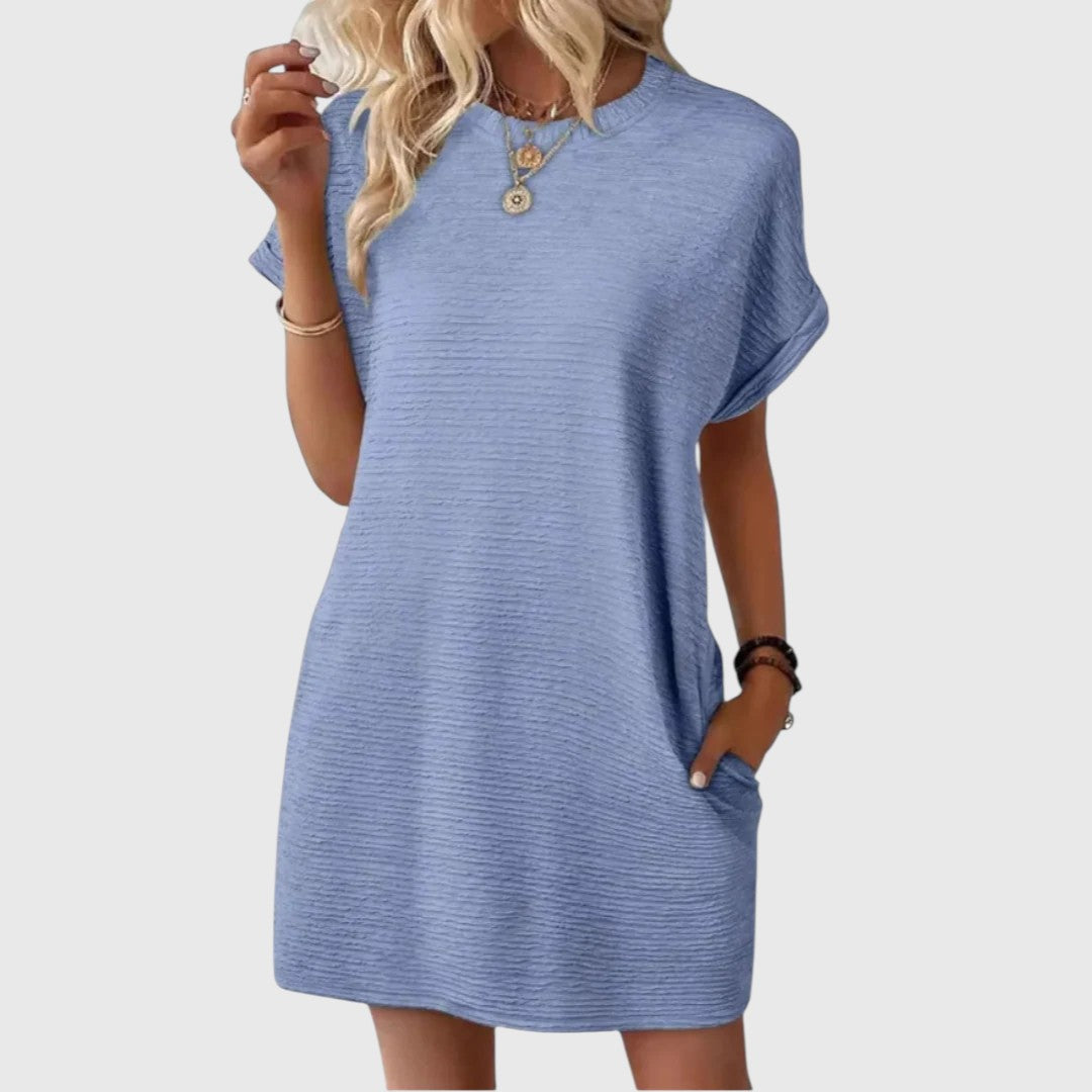 PAULINE™ | Vestido de Verano Minimalista de Cuello Redondo Casual