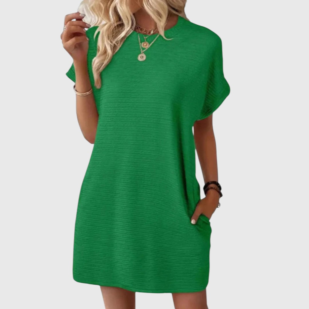 PAULINE™ | Vestido de Verano Minimalista de Cuello Redondo Casual
