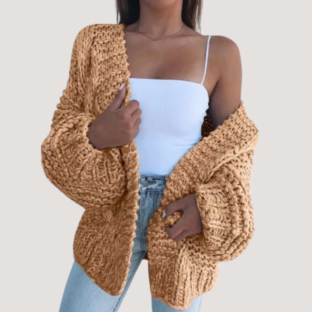 OLIVIA™ | Cárdigan Holgado de Punto Grueso