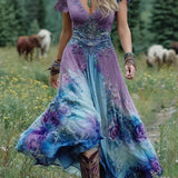 MARCINA | Vestido largo elegante con tonos florales