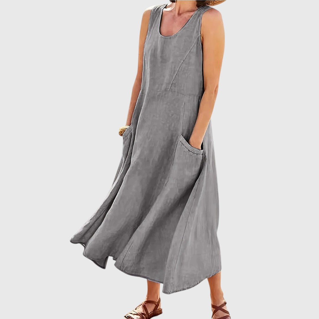 SHAUN™ | Vestido Casual Sin Mangas con Bolsillos
