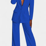 DOLORES | Traje de Blazer Personalizado con Pantalones de Pierna Ancha