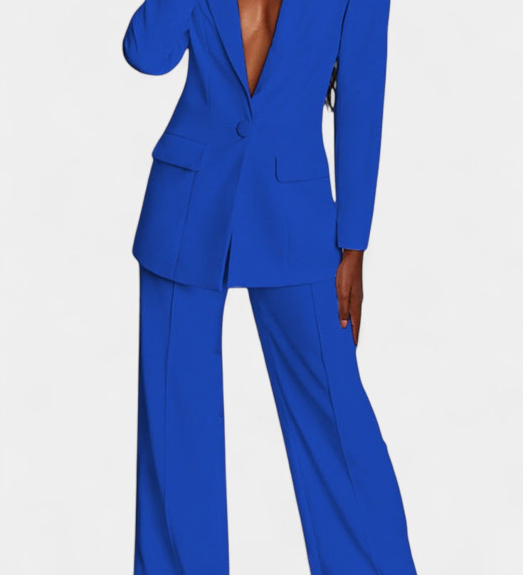 DOLORES | Traje de Blazer Personalizado con Pantalones de Pierna Ancha