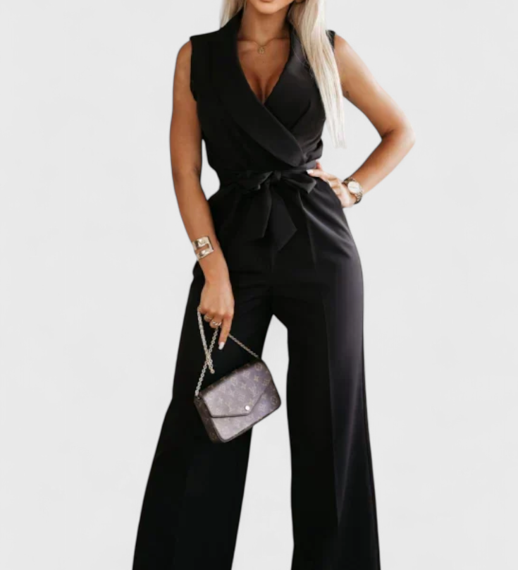 MONTSERRAT™ | Mono Elegante sin Mangas con Lazo y Caída Fluida