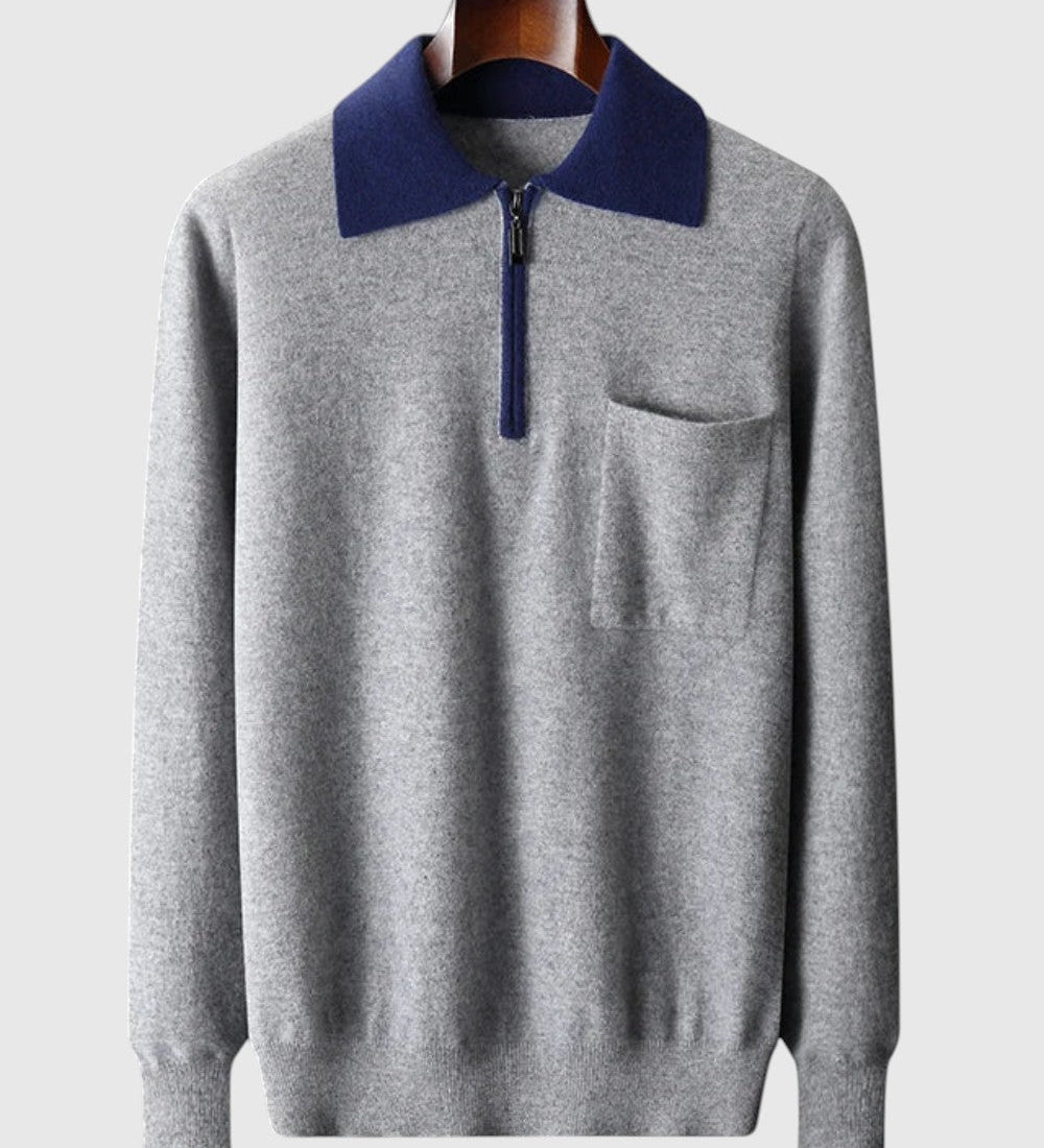 Libuše- Polo Castelle s zipem z kašmíru