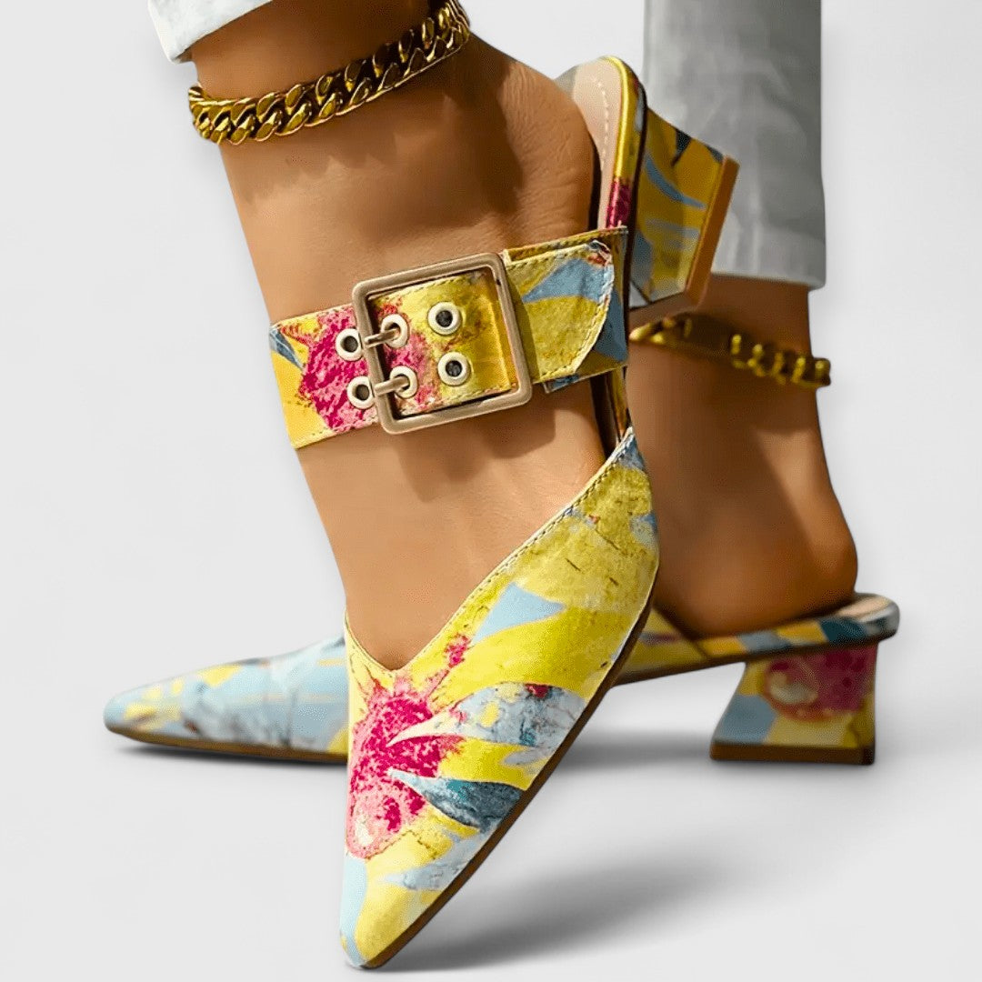 BELLO | Tacones ortopédicos con acentos de color para mujeres