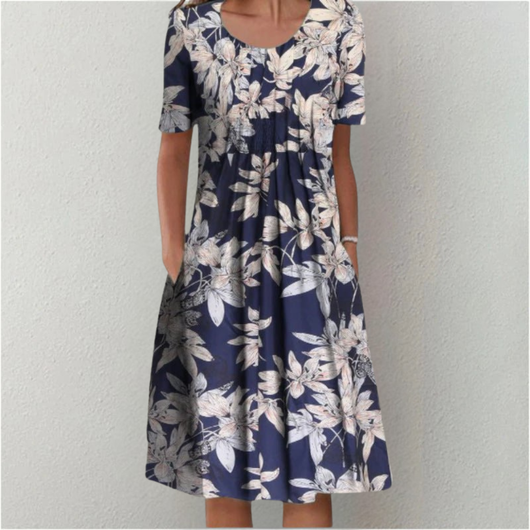 SOFÍA | Elegante y Casual Vestido Floral con Bolsillos
