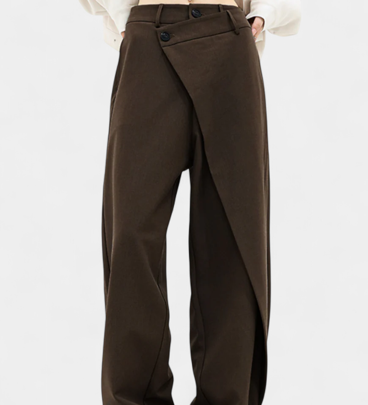 OAKLYN | Pantalones Rectos con Drapado Moderno