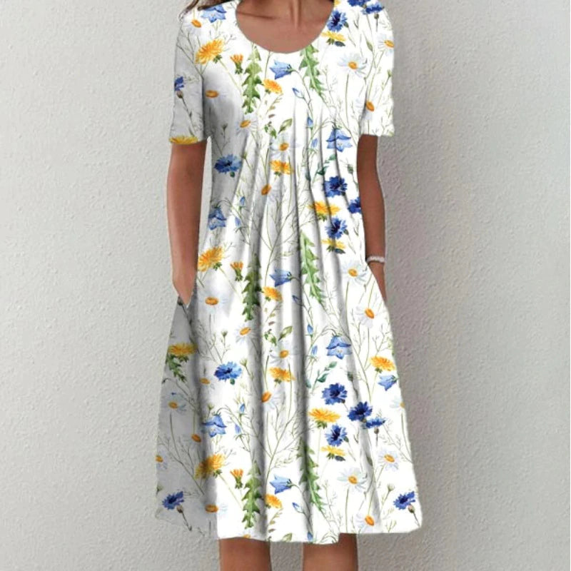 SOFÍA | Elegante y Casual Vestido Floral con Bolsillos