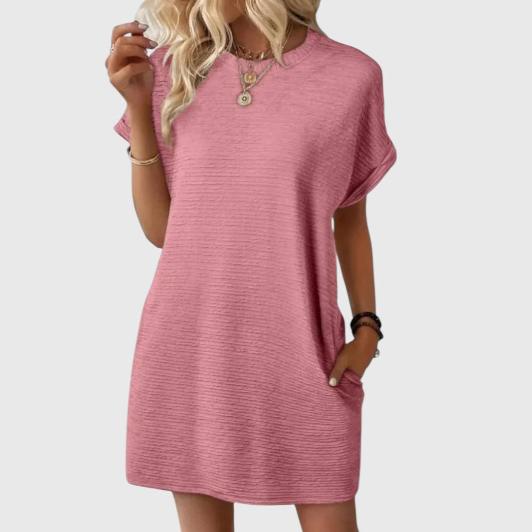 PAULINE™ | Vestido de Verano Minimalista de Cuello Redondo Casual