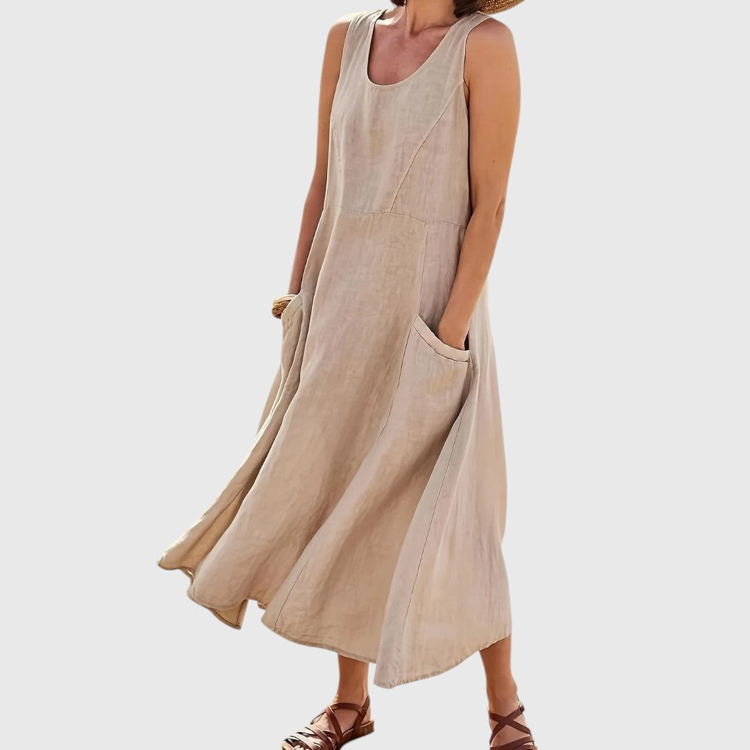 SHAUN™ | Vestido Casual Sin Mangas con Bolsillos