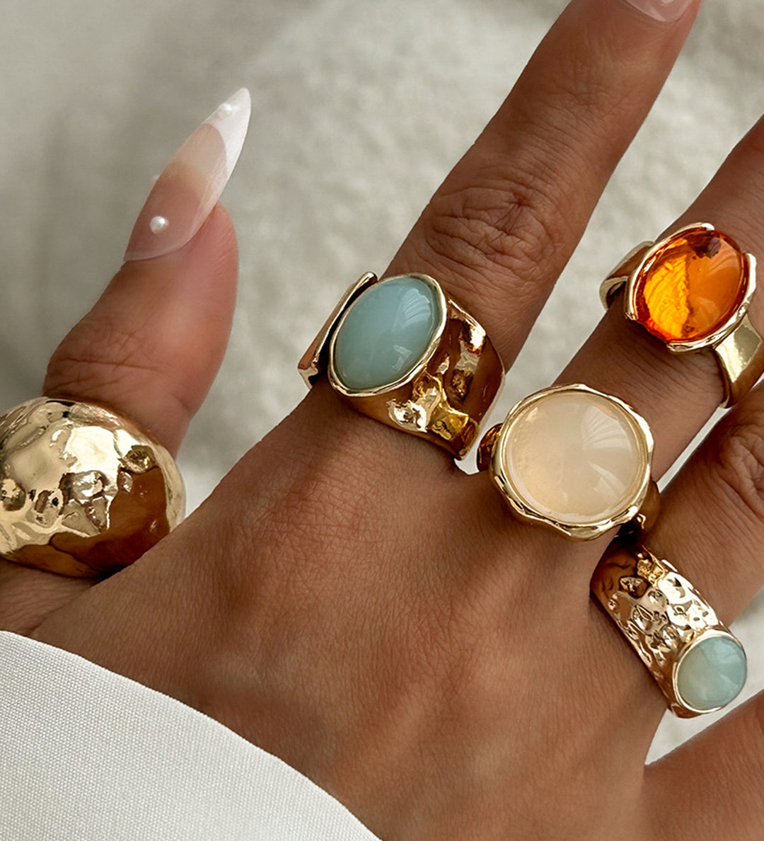 BRILLANTE™ | Conjunto de Anillos Abiertos con Strass