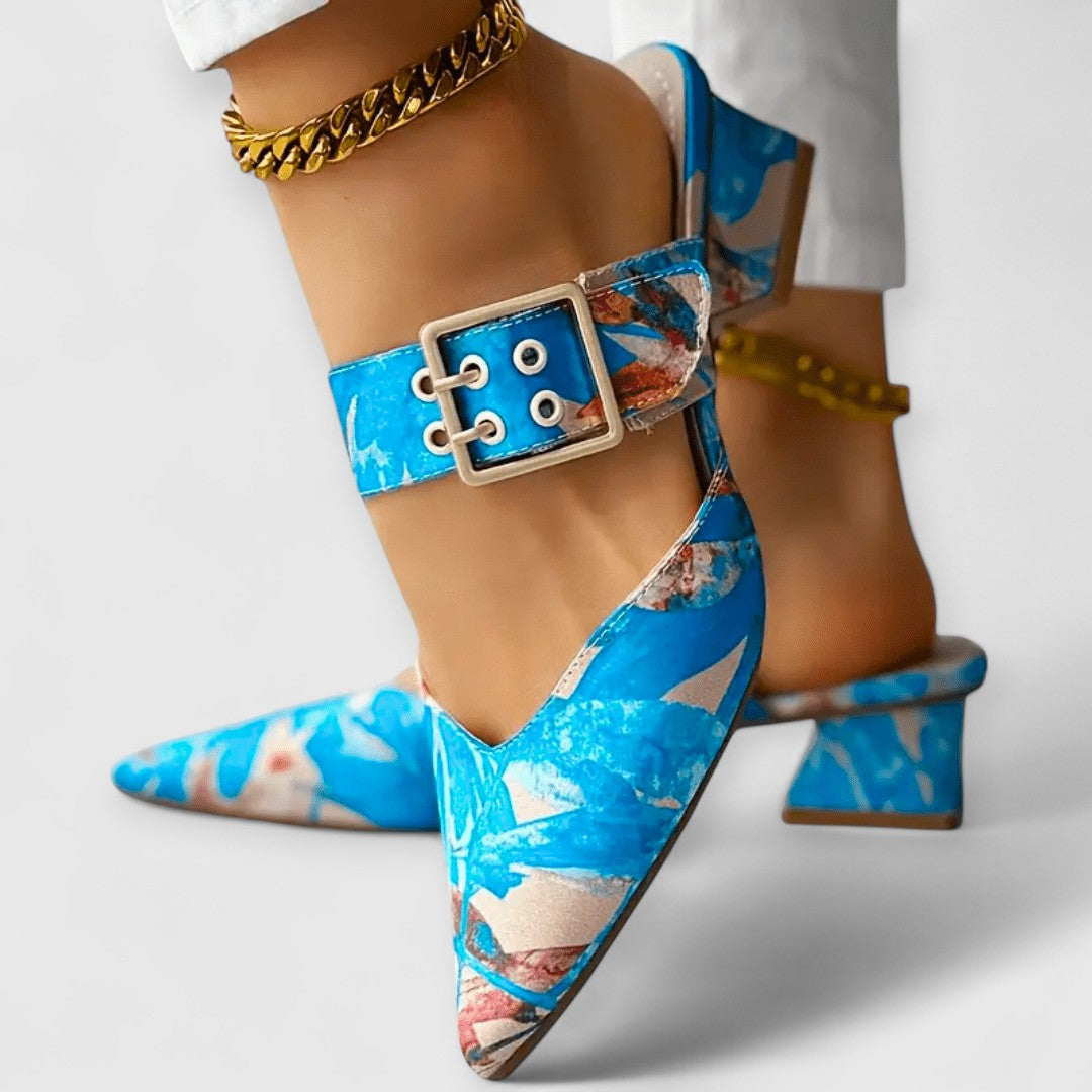 BELLO | Tacones ortopédicos con acentos de color para mujeres