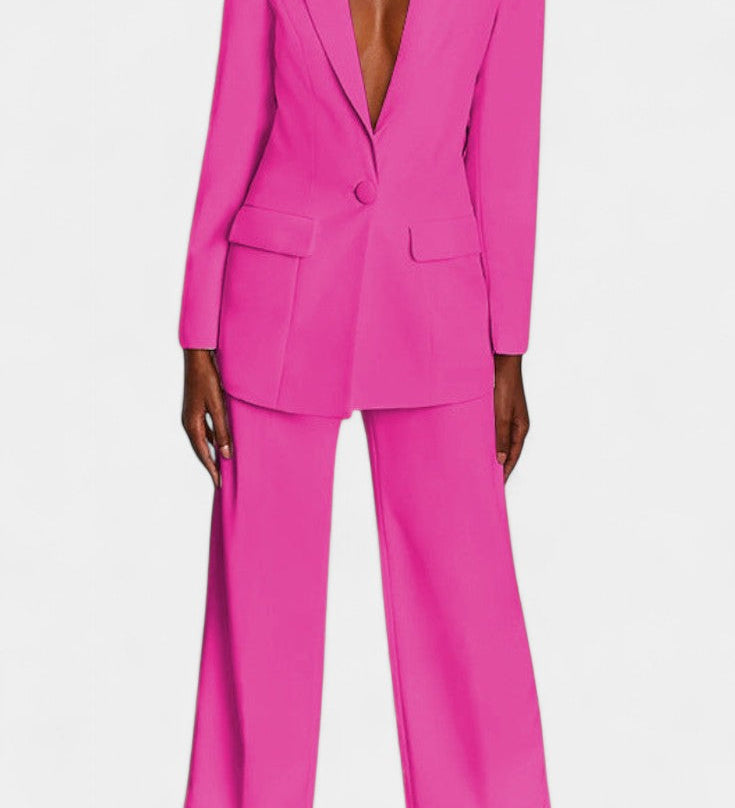 DOLORES | Traje de Blazer Personalizado con Pantalones de Pierna Ancha
