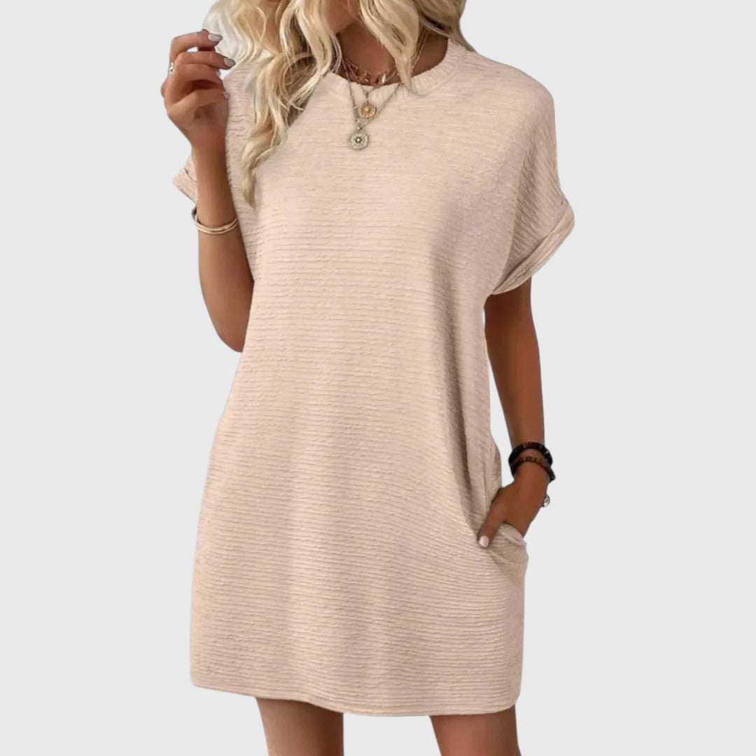 PAULINE™ | Vestido de Verano Minimalista de Cuello Redondo Casual