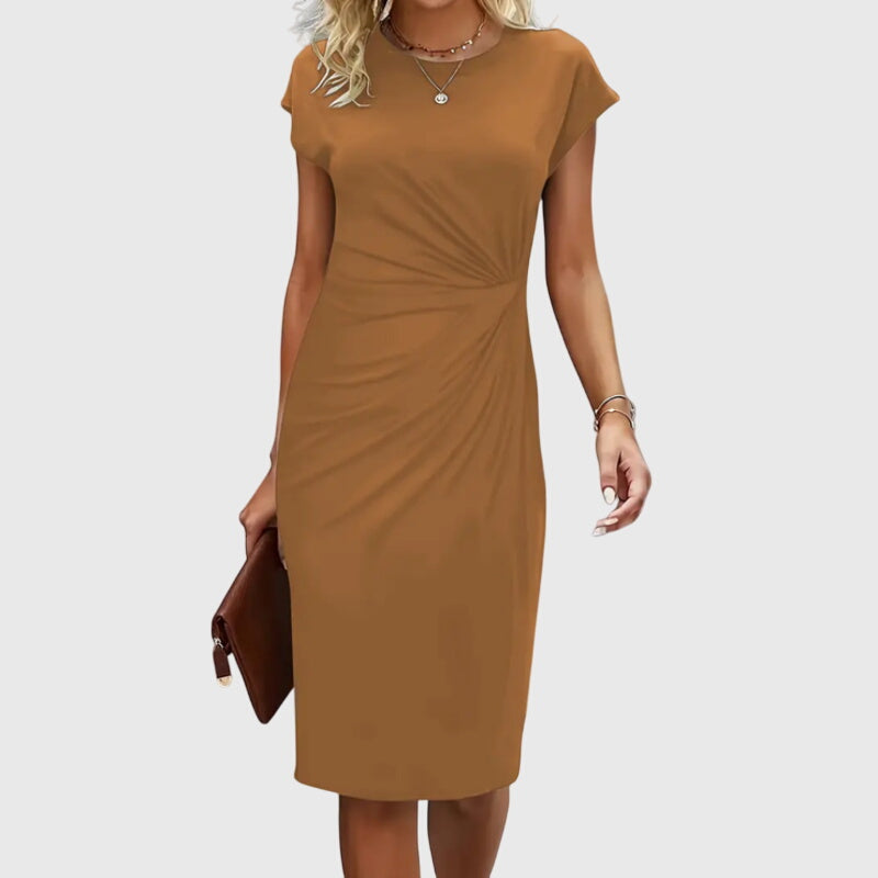 ANOUK™ | Vestido midi formal de manga corta para mujeres