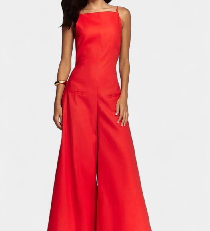 BELÉN™ | Mono Halter de Pierna Ancha con Caída Radiante