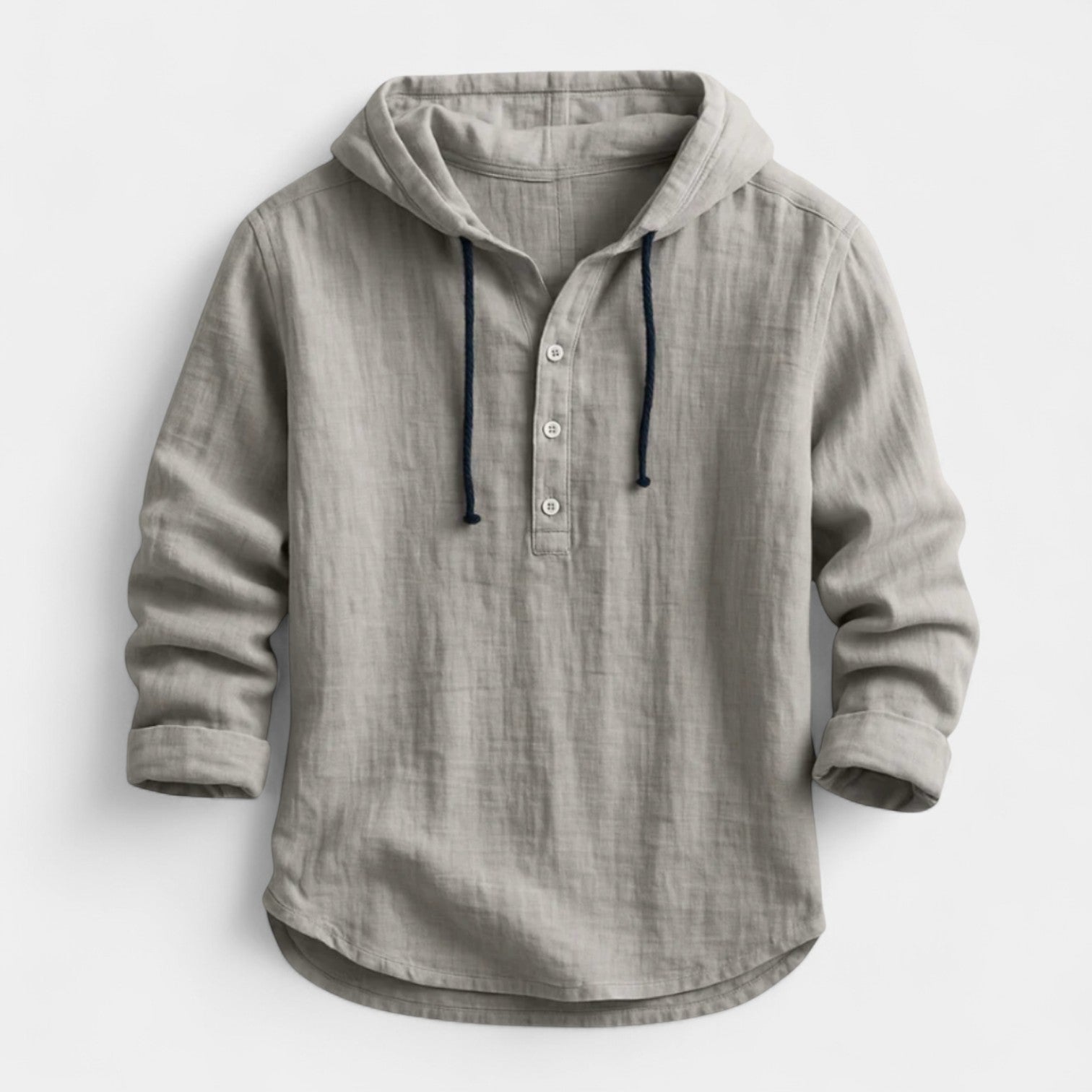 Adam – Lněná košile s kapucí