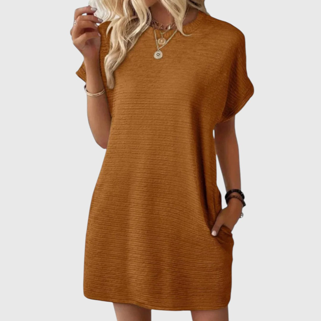 PAULINE™ | Vestido de Verano Minimalista de Cuello Redondo Casual