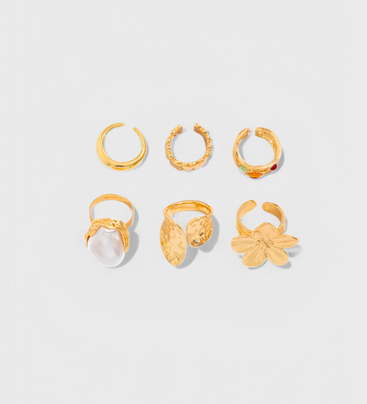 FLOR LÍQUIDA™ | Anillo Abierto de Perla