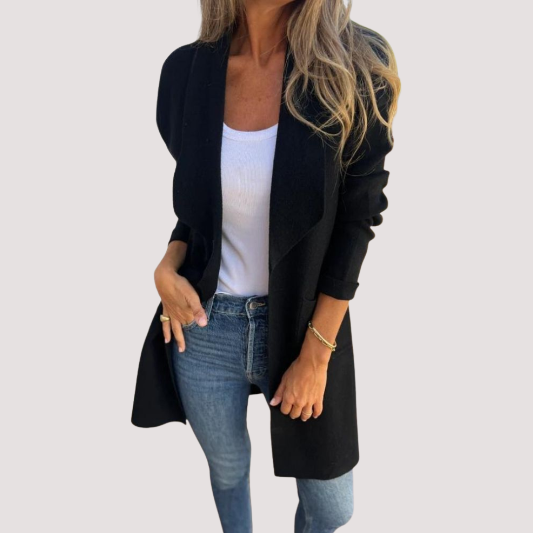 YOLANDA™ | Chaqueta de punto casual con solapa