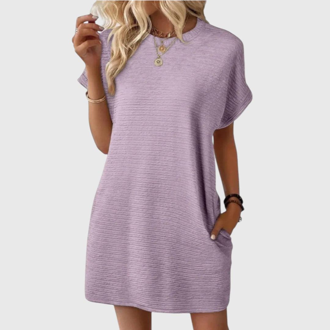 PAULINE™ | Vestido de Verano Minimalista de Cuello Redondo Casual
