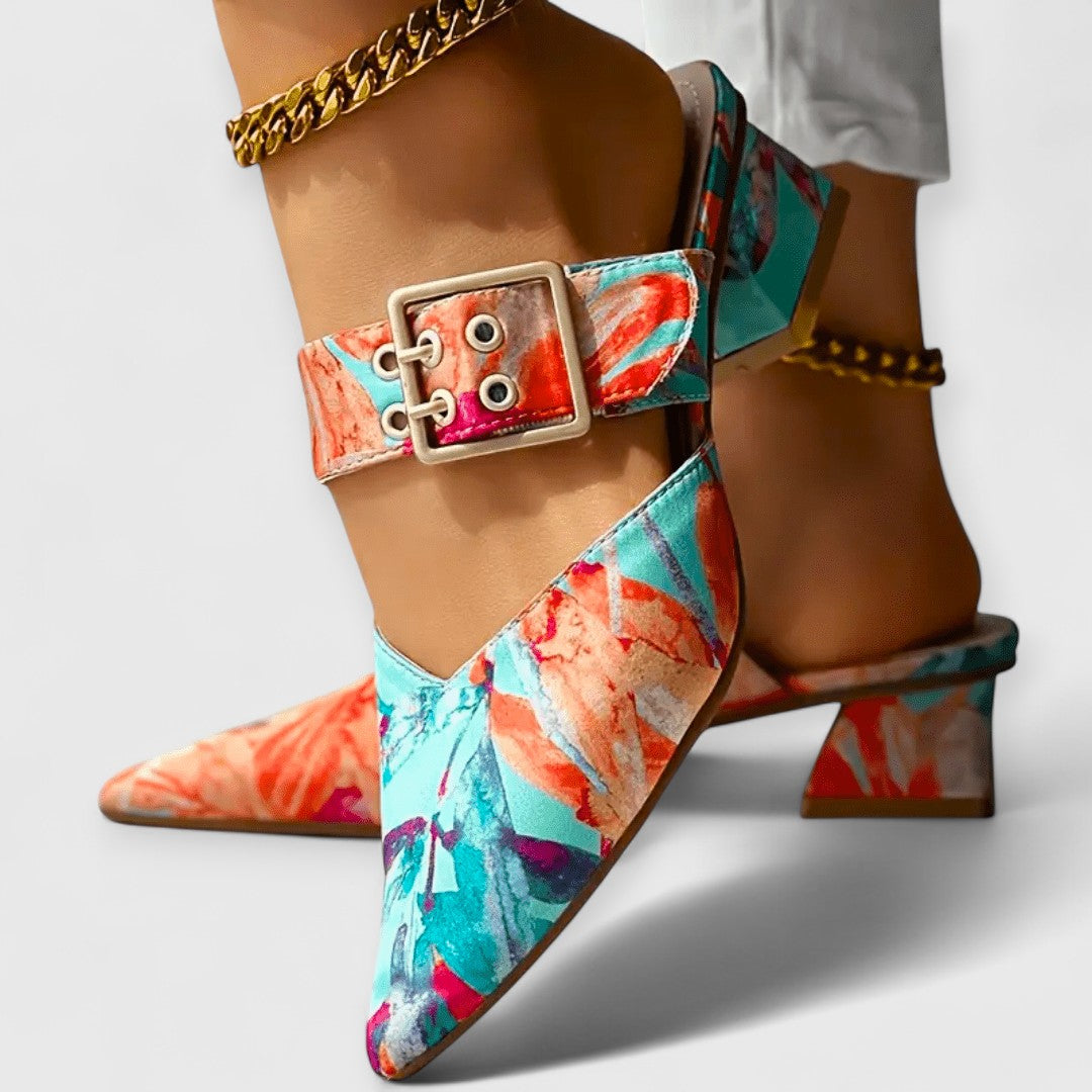 BELLO | Tacones ortopédicos con acentos de color para mujeres