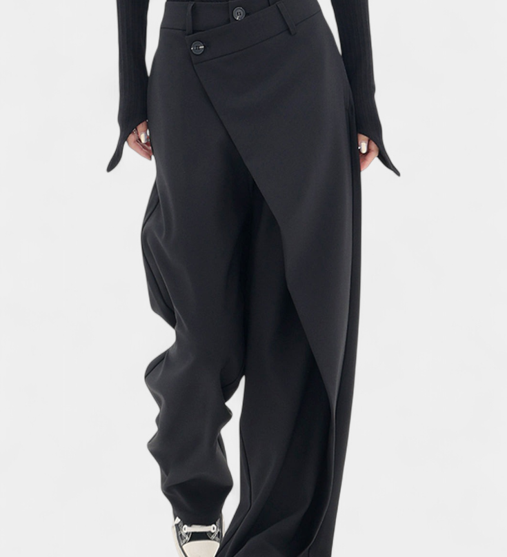 OAKLYN | Pantalones Rectos con Drapado Moderno