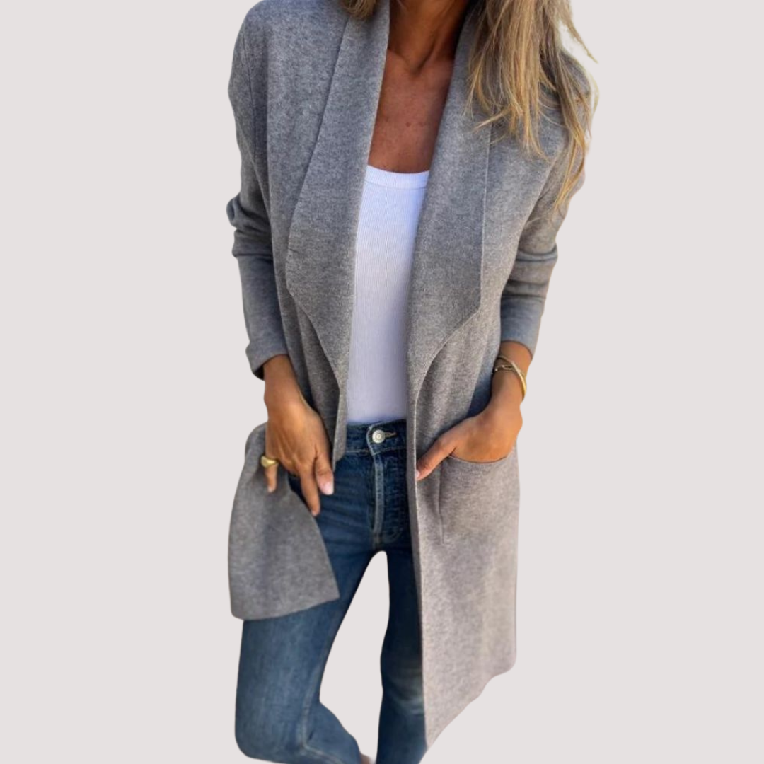 YOLANDA™ | Chaqueta de punto casual con solapa