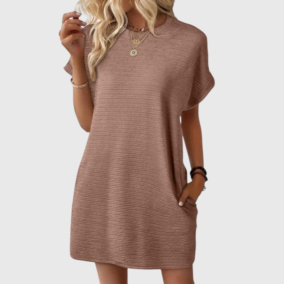 PAULINE™ | Vestido de Verano Minimalista de Cuello Redondo Casual
