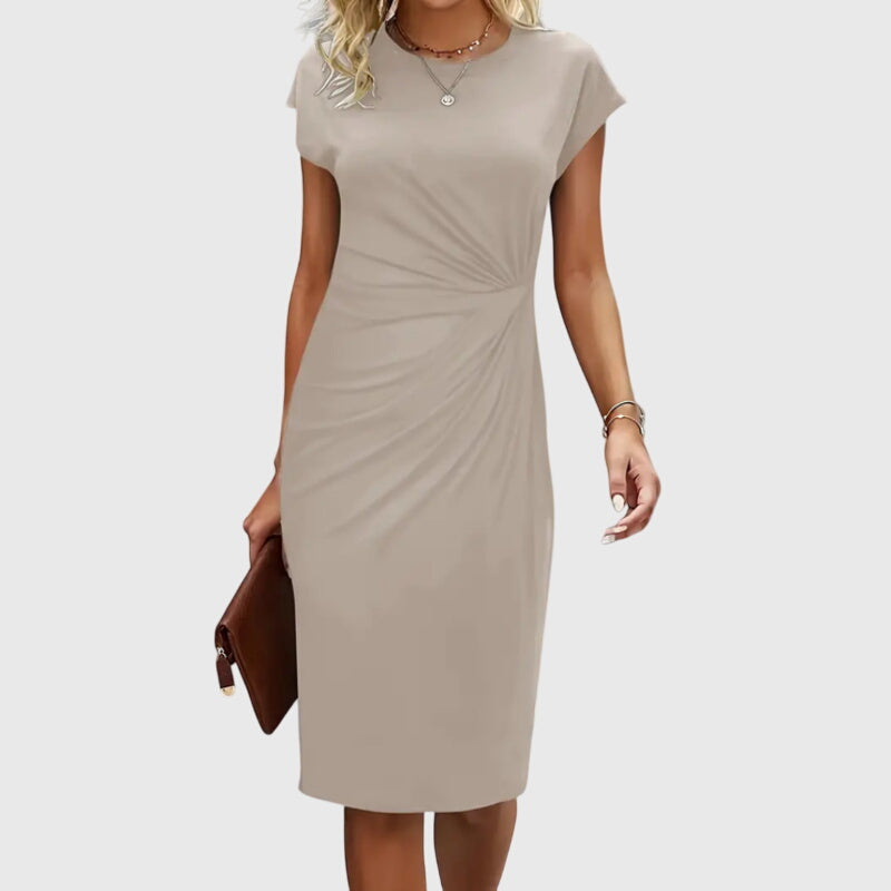 ANOUK™ | Vestido midi formal de manga corta para mujeres