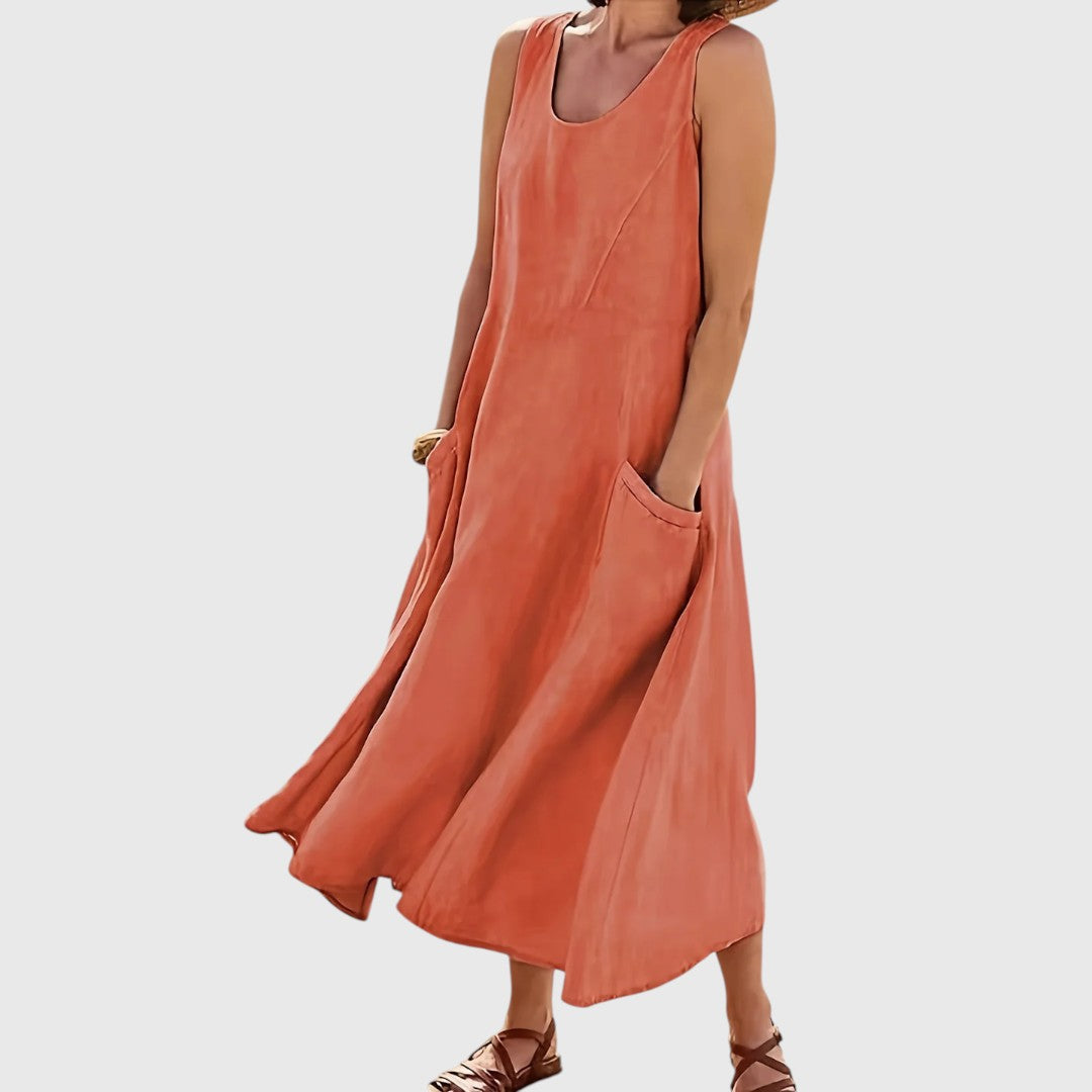 SHAUN™ | Vestido Casual Sin Mangas con Bolsillos