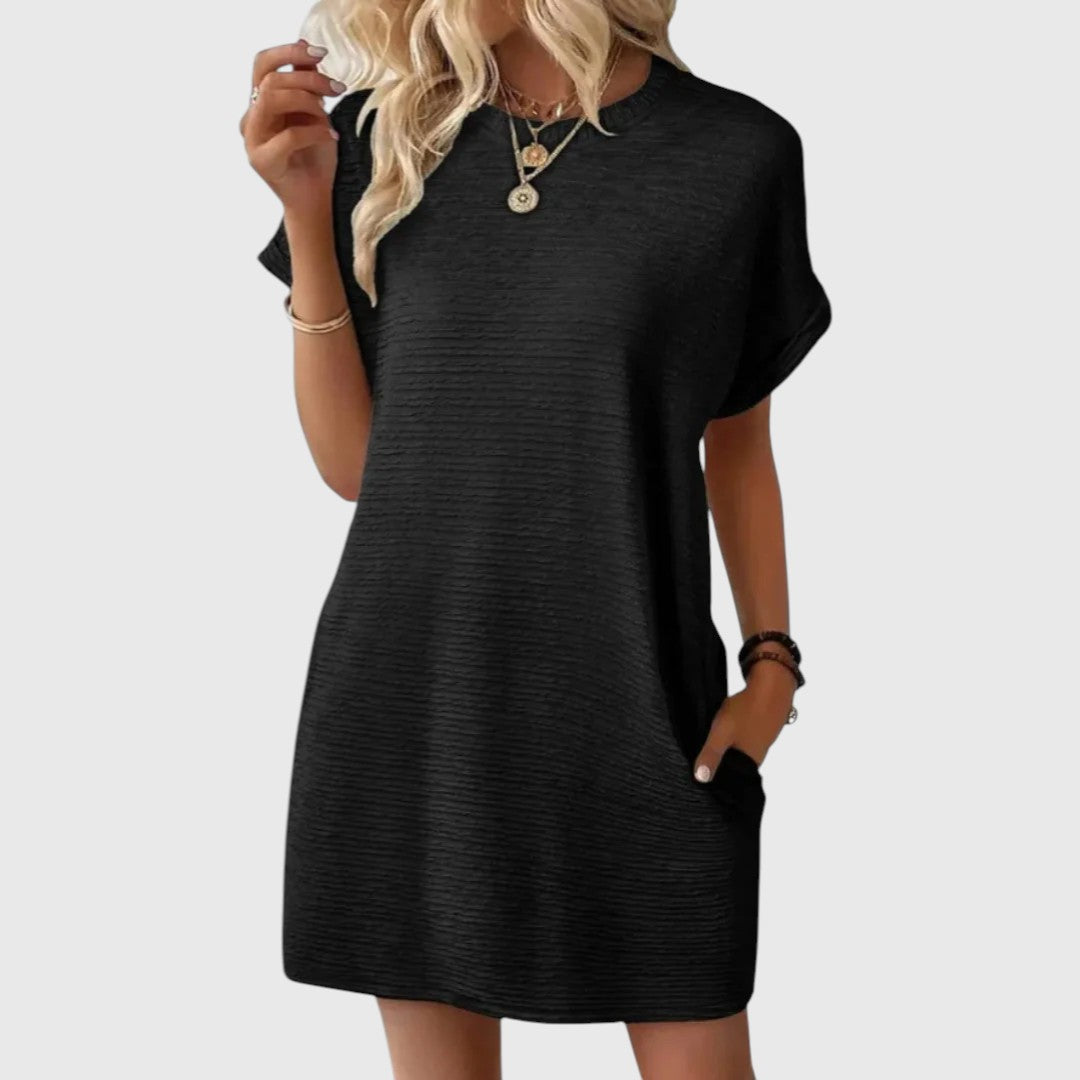 PAULINE™ | Vestido de Verano Minimalista de Cuello Redondo Casual