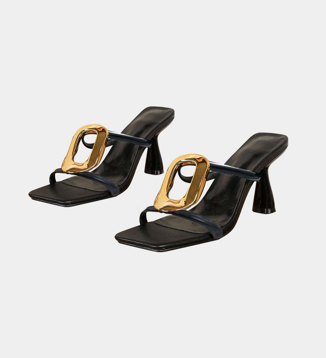 FELICIA™ | Tacones Metálicos de Punta Cuadrada
