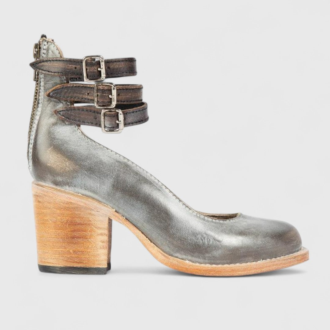 Eleanor | Tacones Vintage Ortopédicos con Correa en el Tobillo