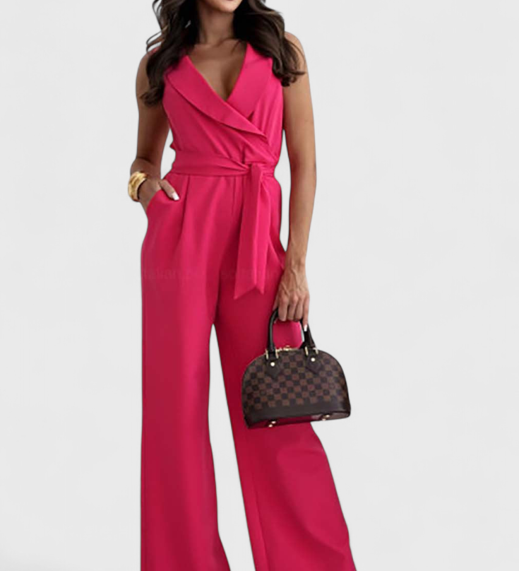 MONTSERRAT™ | Mono Elegante sin Mangas con Lazo y Caída Fluida