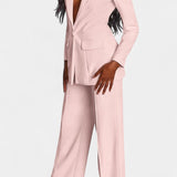 DOLORES | Traje de Blazer Personalizado con Pantalones de Pierna Ancha
