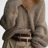 DANIELA | Suave Cardigan de Mezcla de Cachemira