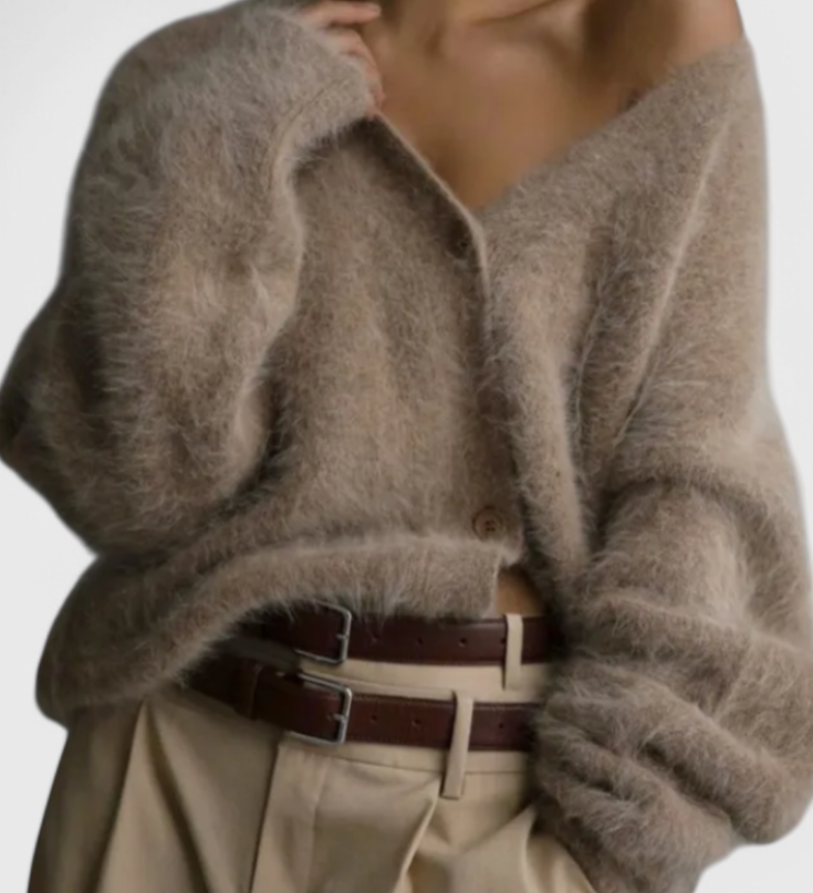 DANIELA | Suave Cardigan de Mezcla de Cachemira