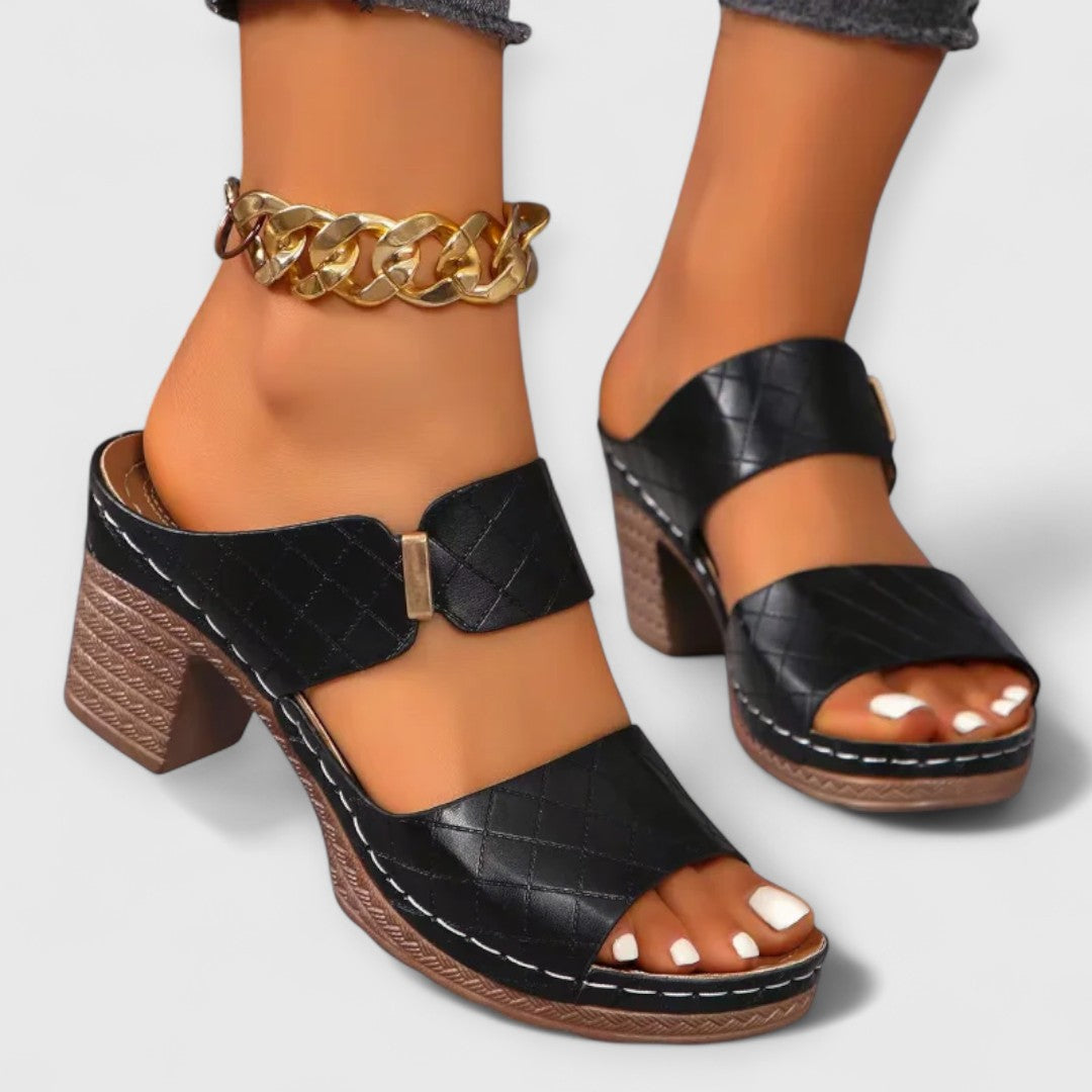 SHARA | Sandalias ortopédicas de confort con tacón bloque
