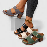 SHARA | Sandalias ortopédicas de confort con tacón bloque