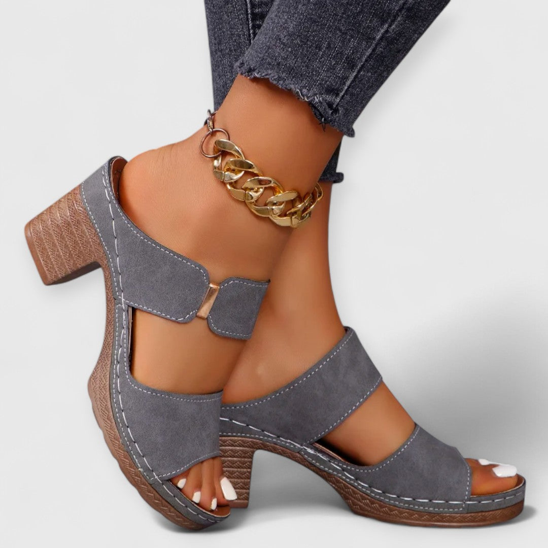 SHARA | Sandalias ortopédicas de confort con tacón bloque
