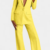 DOLORES | Traje de Blazer Personalizado con Pantalones de Pierna Ancha