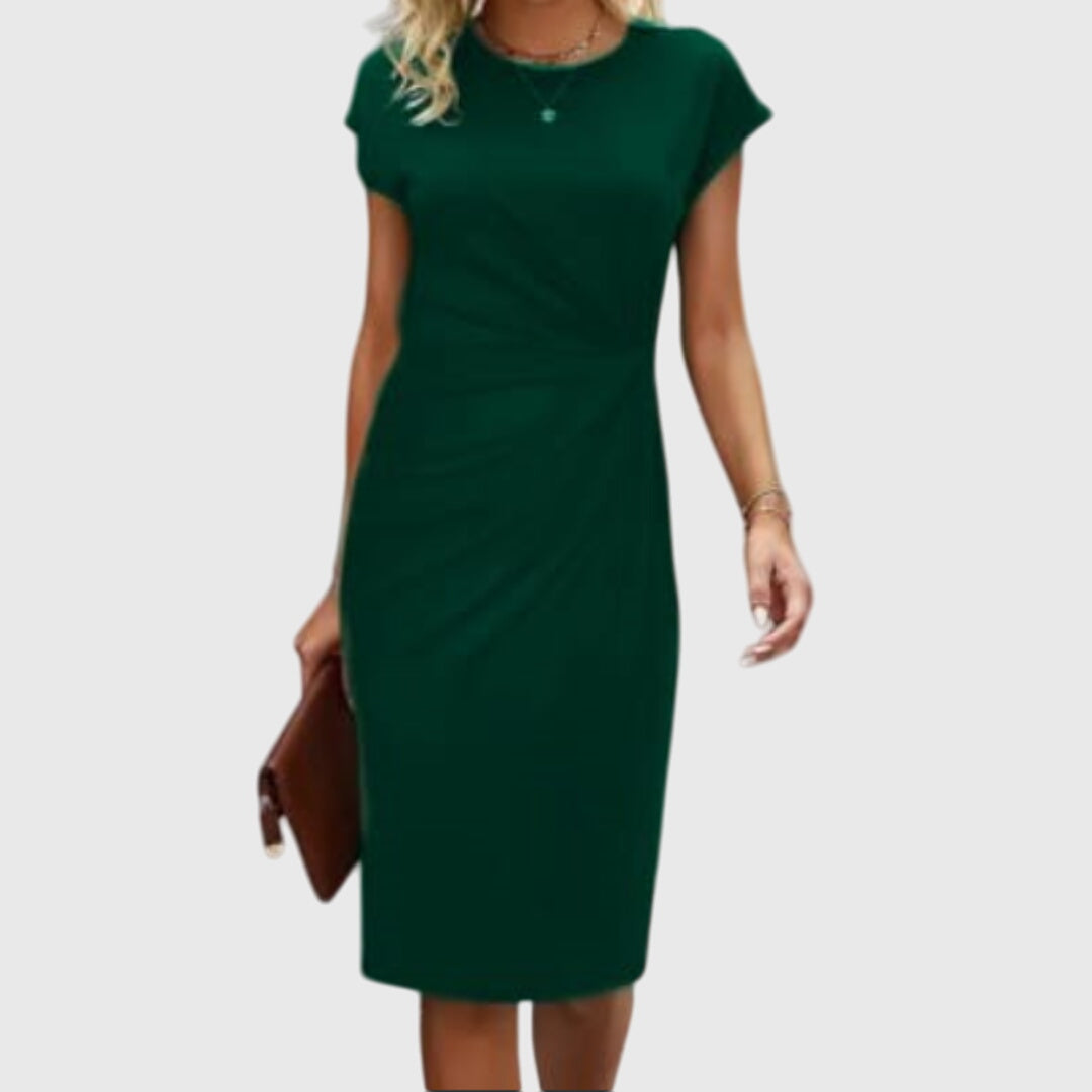 ANOUK™ | Vestido midi formal de manga corta para mujeres